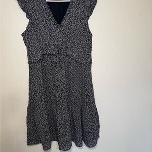 J. Crew Navy and White Floral Dress